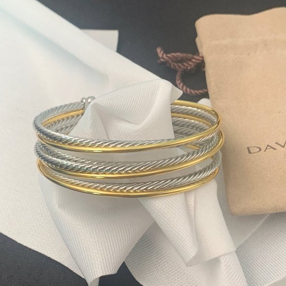 Multi thread open Sterling Silver Bracelet
